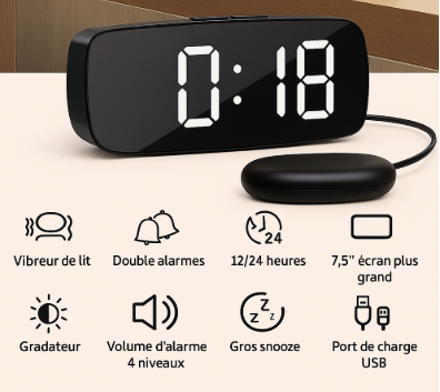 Réveil Vibrant Ultra PuissantTM